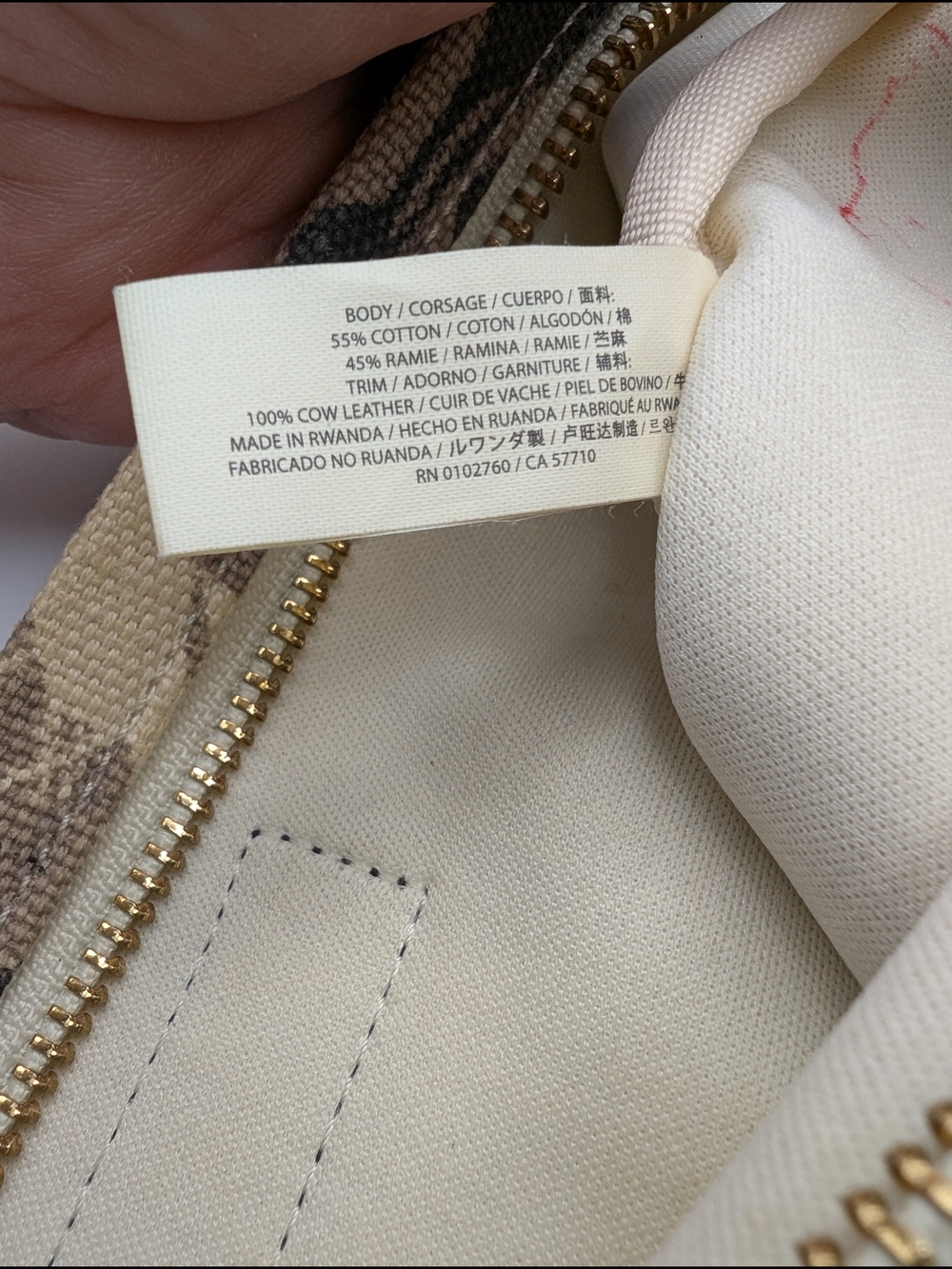 kate spade Floral Bow Canvas Wristlet in Neutral Tones 10" x 7" - Picture 8 of 9
